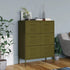 Lady Jillian -  Drawer Cabinet Olive Green 80x35x101,5 cm Steel
